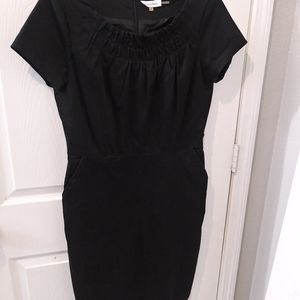 CALVIN KLEIN BLACK CASUAL MIDI DRESS WITH POCKETS SIZE 8
